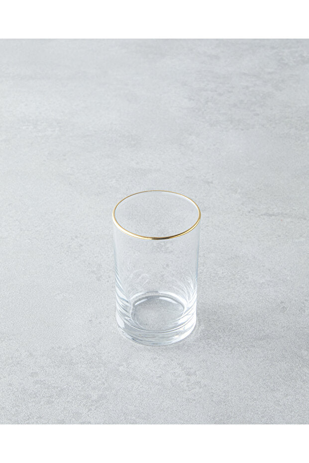 English Home Premium Glint Gold Rimmed Turkish Coffee Glasses Set - 6 x 125ml - TryAladdin