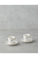 English Home Premium Greena Bone Porcelain Coffee Cup Set - 4 Piece, 80ml - TryAladdin