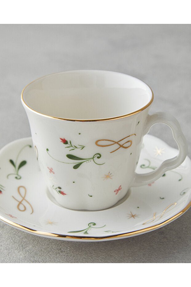 English Home Premium Greena Bone Porcelain Coffee Cup Set - 4 Piece, 80ml - TryAladdin