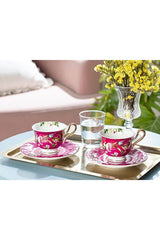 English Home Premium New Bone China Purple Vanilla Style Coffee Cup Set - 90ml - TryAladdin