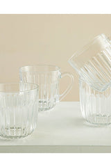 English Home Premium Quartz Transparent Breakfast Glasses - Set of 4 - TryAladdin