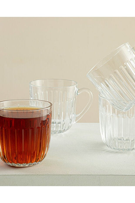 English Home Premium Quartz Transparent Breakfast Glasses - Set of 4 - TryAladdin