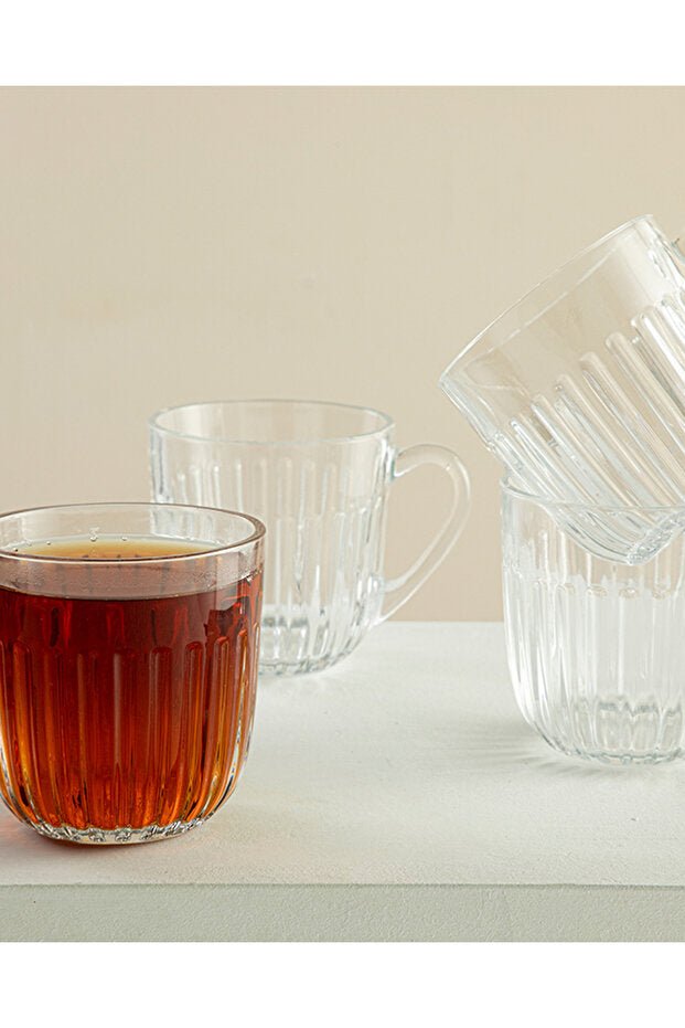 English Home Premium Quartz Transparent Breakfast Glasses - Set of 4 - TryAladdin