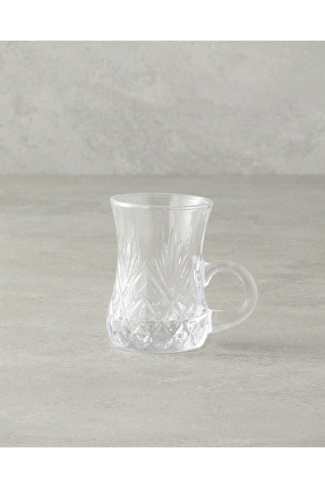 English Home Premium Rose Patterned Handled Tea Glasses - 100ml, 6 - Piece Set - TryAladdin