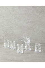 English Home Premium Rose Patterned Handled Tea Glasses - 100ml, 6 - Piece Set - TryAladdin