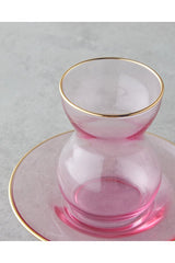 English Home Professional 12 - Piece Pink Ceramic Tea Set - 140ml Cup Capacity - TryAladdin