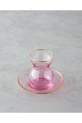 English Home Professional 12 - Piece Pink Ceramic Tea Set - 140ml Cup Capacity - TryAladdin