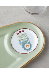 English Home Professional Retro Glass Tea Set - 4 Piece, 130ml Green - Gold - TryAladdin