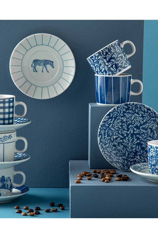 English Home Professional Zebra Pattern Porcelain Coffee Cup Set - 2 - Piece 80ml - TryAladdin