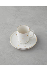 English Home Talisman Star Bone Porcelain Turkish Coffee Cup Set - 4 - Piece, 90ml Each - TryAladdin