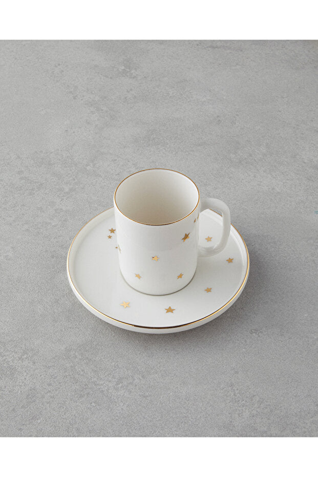 English Home Talisman Star Bone Porcelain Turkish Coffee Cup Set - 4 - Piece, 90ml Each - TryAladdin