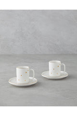 English Home Talisman Star Bone Porcelain Turkish Coffee Cup Set - 4 - Piece, 90ml Each - TryAladdin