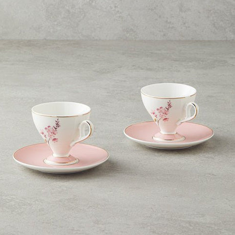 English Home Valentina Premium New Bone China Pink Coffee Cup Set - 4 Piece / 80ml - TryAladdin