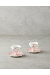 English Home Valentina Premium New Bone China Pink Coffee Cup Set - 4 Piece / 80ml - TryAladdin