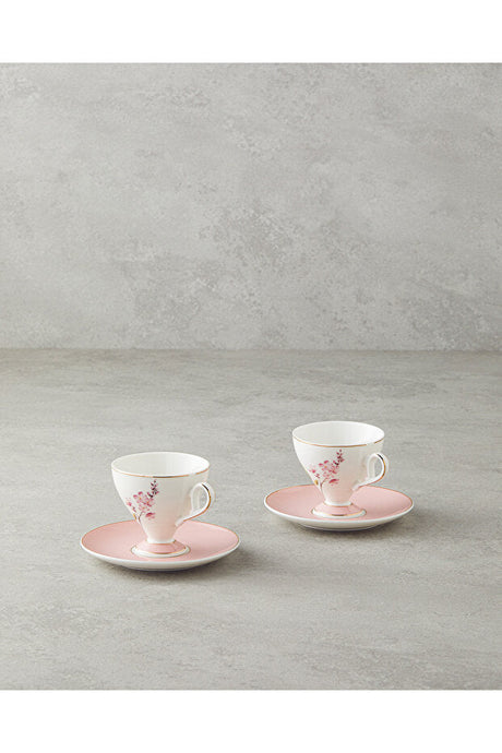 English Home Valentina Premium New Bone China Pink Coffee Cup Set - 4 Piece / 80ml - TryAladdin
