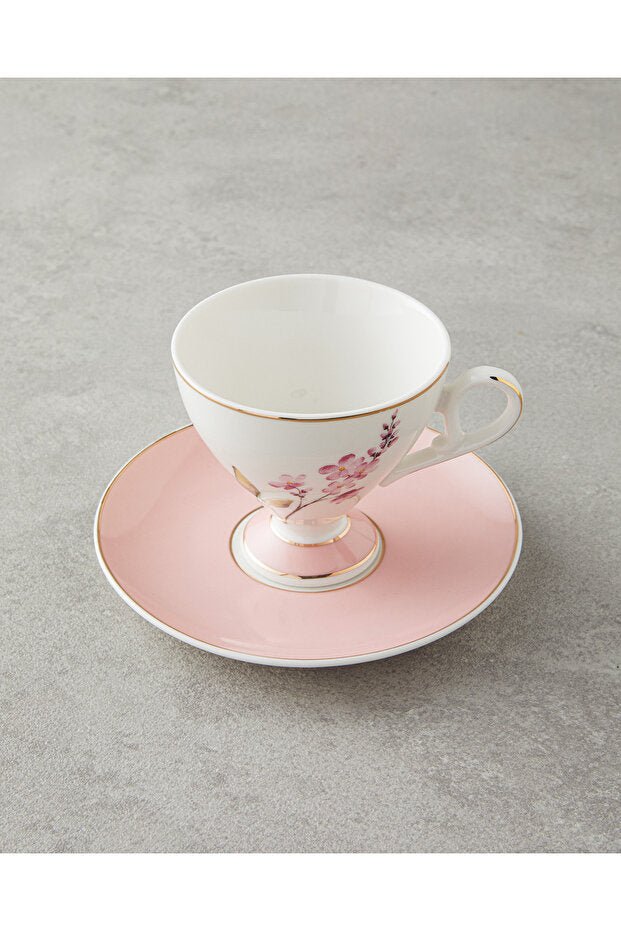 English Home Valentina Premium New Bone China Pink Coffee Cup Set - 4 Piece / 80ml - TryAladdin