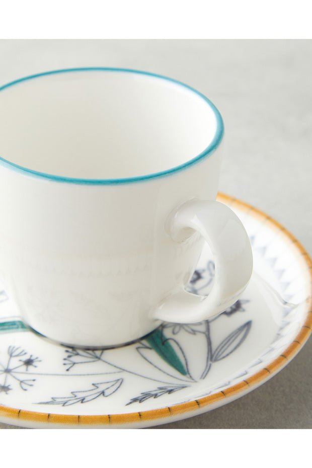 English Home Zelia Bone Porcelain Coffee Cup Set - 4 Piece 90ml - TryAladdin