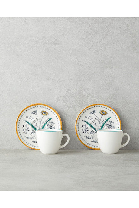 English Home Zelia Bone Porcelain Coffee Cup Set - 4 Piece 90ml - TryAladdin