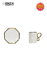 Enza Motto Premium Porcelain Turkish Coffee Cup Set - 6 Piece - TryAladdin