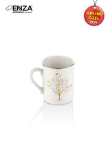 Enza Premium Porcelain Turkish Coffee Cup Set - Tree of Life Design - 12 - Piece - TryAladdin