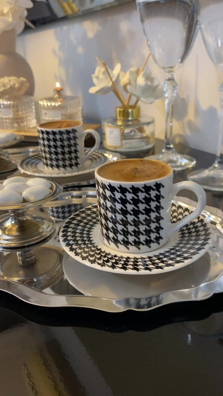 Enza Valenta Premium Porcelain Demitasse Cup Set - 2 - Piece Set - TryAladdin