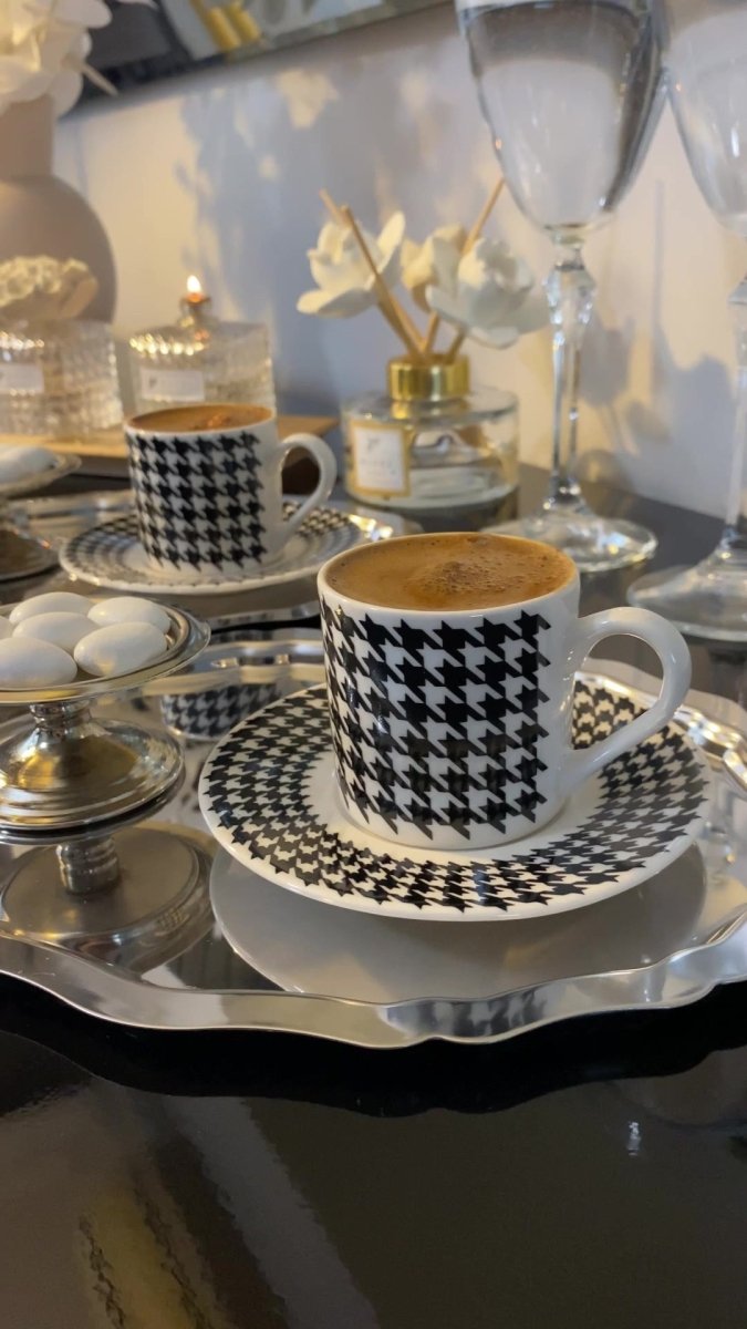 Enza Valenta Premium Porcelain Demitasse Cup Set - 2 - Piece Set - TryAladdin