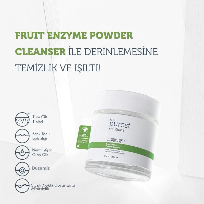 Enzyme Powder Cleanser - Pore Refining & Tone Evening with Fruit Acids - TryAladdin