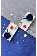 Erbaslar Love Collection Turkish Coffee Cup & Saucer Set - 12 - Piece - TryAladdin