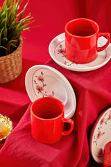 Erbaslar Premium Nora Lux Ceramic Turkish Coffee Cup Set - 12 - Piece Set - TryAladdin