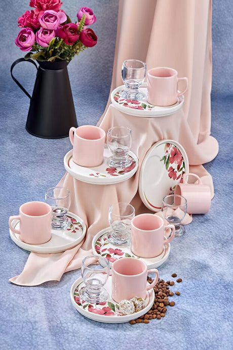 Erbaslar Premium Turkish Coffee Cup Set - 18 Piece, 6 Person - TryAladdin