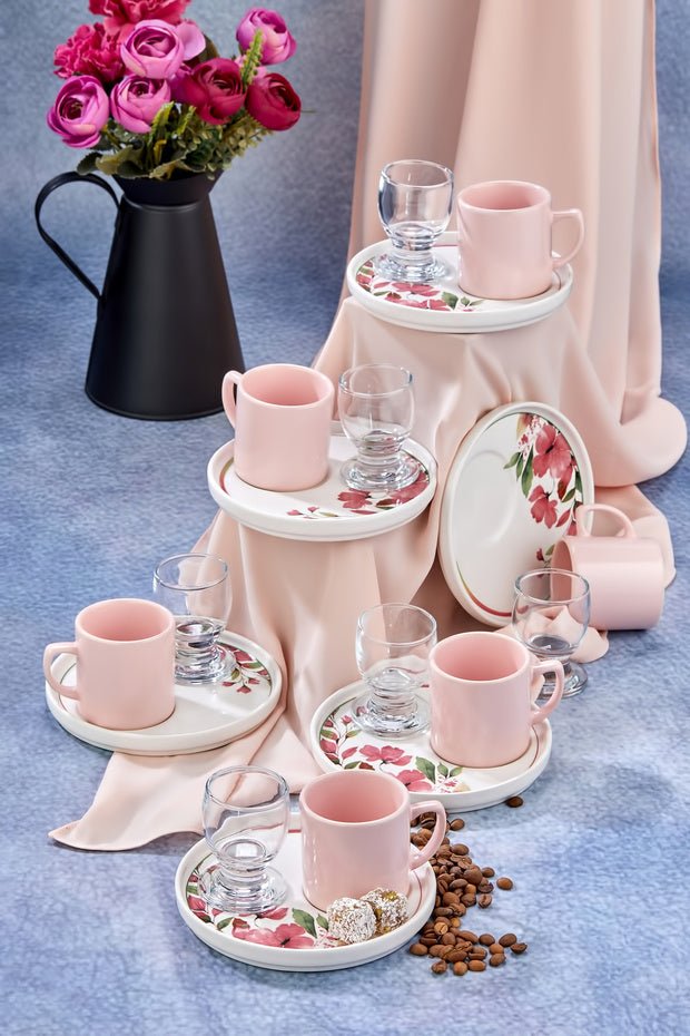 Erbaslar Premium Turkish Coffee Cup Set - 18 Piece, 6 Person - TryAladdin