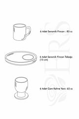 Erbaslar Professional Turkish Coffee Serving Set - 18 Piece - TryAladdin