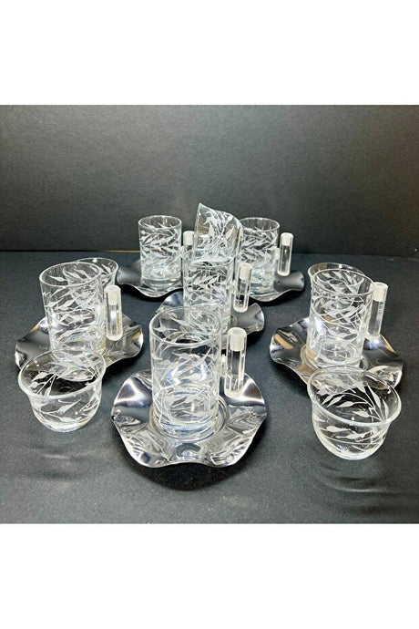 Eslim Professional Turkish Tea & Mirra Glassware Set - 18 Piece - TryAladdin