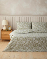 Premium Easy Iron Double Bedding Set   Duvet Cover   Fitted Sheet   Olive Green