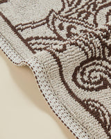 Premium Turkish Cotton Boucle Kilim   Beige Brown