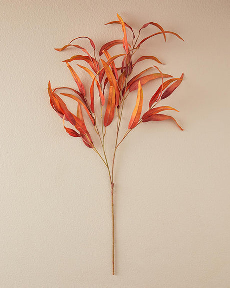 Premium Artificial Eucalyptus Spray Orange Floral Stem