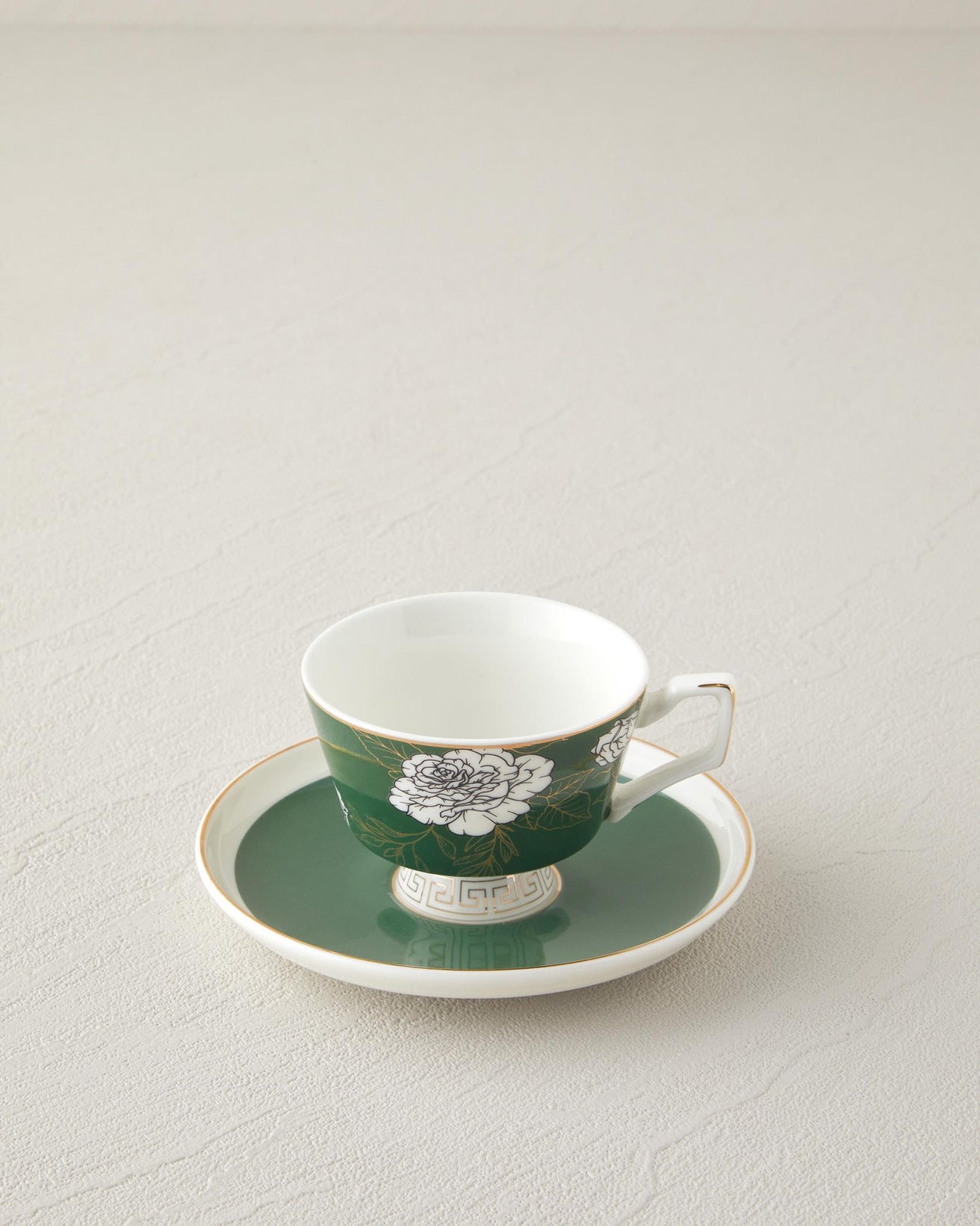 Professional New Bone China Espresso Coffee Cup Set   2 Person   Dark Green