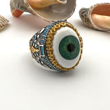 Evil Eye Silver Men's Ring