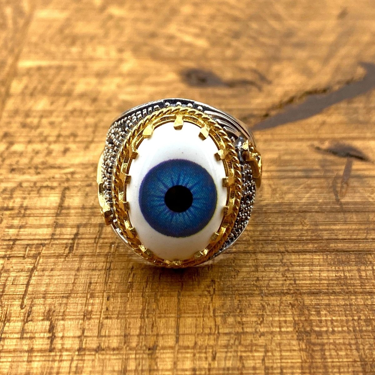 Evil Eye Silver Men’s Ring