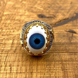 Evil Eye Silver Men’s Ring