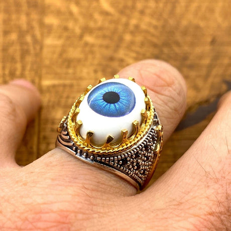 Evil Eye Silver Men’s Ring