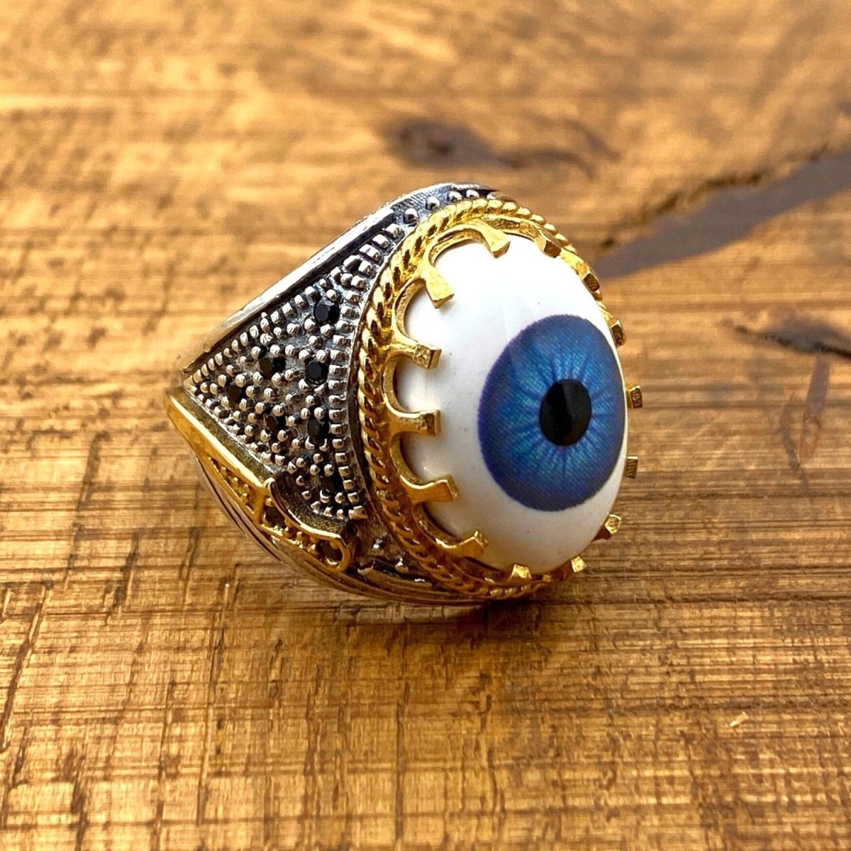 Evil Eye Silver Men’s Ring