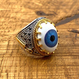 Evil Eye Silver Men’s Ring