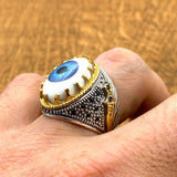 Evil Eye Silver Men’s Ring