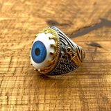 Evil Eye Silver Men’s Ring