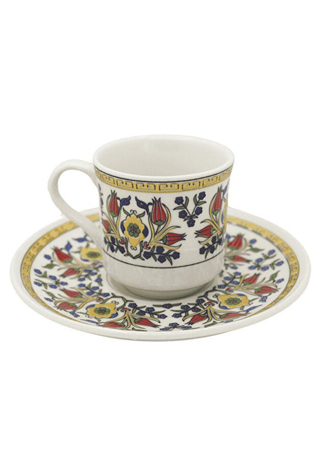 Evimia Professional Topkapi Porcelain Turkish Coffee Set - 6 Person - TryAladdin