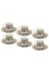 Evimia Professional Topkapi Porcelain Turkish Coffee Set - 6 Person - TryAladdin
