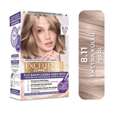 Excellence Cool Creme Permanent Hair Color - Extra Ash Blonde 8.11 - TryAladdin