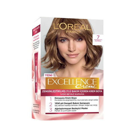 Excellence Cream Permanent Hair Color - Medium Blonde Shade 7 - TryAladdin