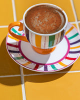 Premium Exotisches Wildes Neues Bone China Kaffeetassen-Set, 4-teilig